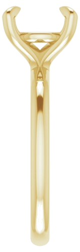 14K Yellow  9 mm Round Solitaire Engagement Ring Mounting (4)