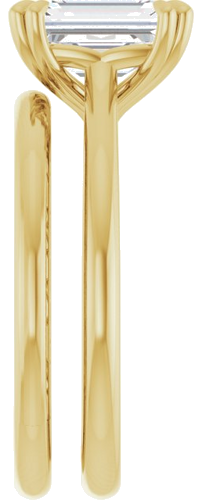 Sužadėtuvių Žiedas „Solitaire“ 585 Geltonojo Aukso Emerald 8mm x 6mm (9)