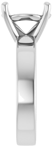 Platinum 11 mm Round Solitaire Engagement Ring Mounting (4)