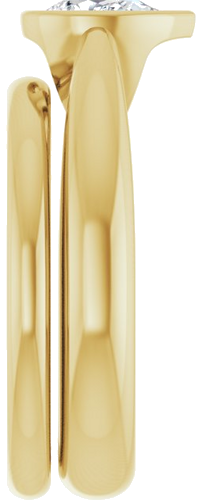 Sužadėtuvių Žiedas „Bezel-Set Solitaire“ 14k yellow gold Pear 7mm x 5mm (9)