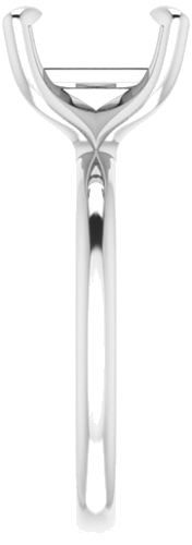 14K White  8x8 mm Square Solitaire Engagement Ring Mounting (4)