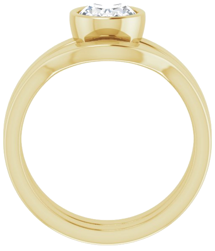 14K Yellow 8x6 mm Oval Solitaire Engagement Ring Mounting (7)