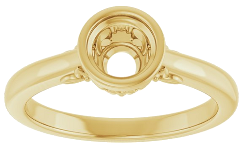 14K Yellow 5.5 mm Round Solitaire Engagement Ring Mounting (3)