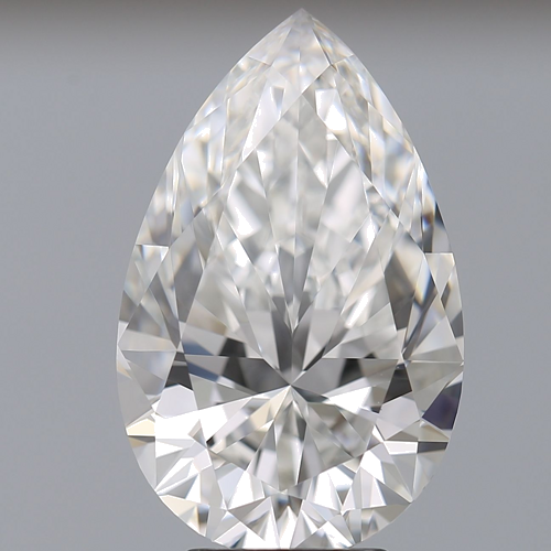 5.01 carat F-VVS2 Natūralus Pear Deimantas (1)
