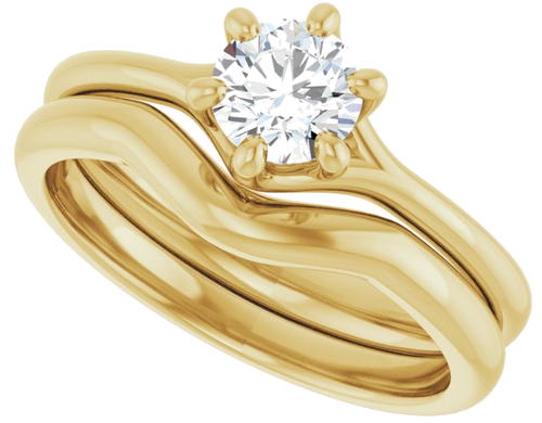 14K Yellow 5.2 mm Round Engagement Ring Mounting (10)