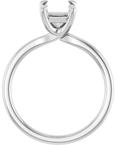 Sužadėtuvių Žiedas 14k white gold Emerald 8mm x 6mm (2)