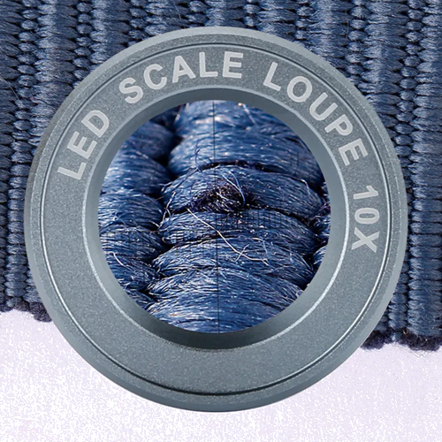 Перезаряжаемая лупа с интегрированной измерительной шкалой, LED и УФ-подсветкой 10x (6)