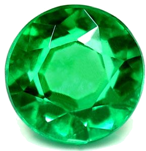 0.6 carat GREEN Round Smaragdas (1)