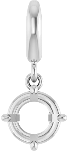 Pakabukas „Solitaire Charm“ 925 Sidabro Round 6mm (1)