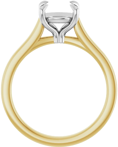 Sužadėtuvių Žiedas „Claw-Prong“ 14k yellow/white gold Round 8mm (2)