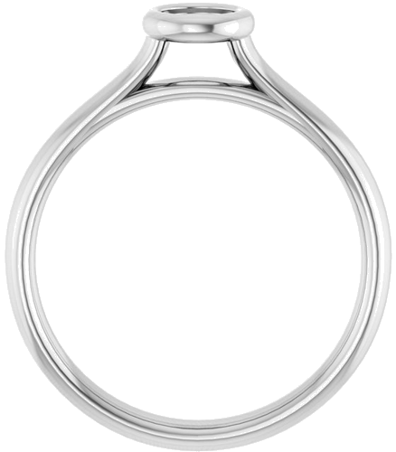 14K White  4.1 mm Round Solitaire Engagement Ring Mounting (2)