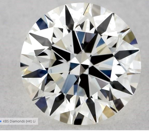 0.54 carat H-VVS2 Excellent cut Natūralus Round Deimantas (1)