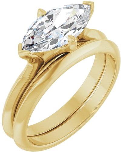 Sužadėtuvių Žiedas „Claw-Prong Solitaire“ 14k yellow gold Marquise 12mm x 6mm (6)