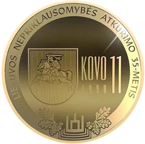 2025 Lietuvas Neatkarība 10 dolāru Niue zelta monēta (1)