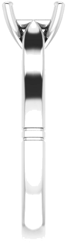 14K White  5.5 mm Square Solitaire Engagement Ring Mounting (4)