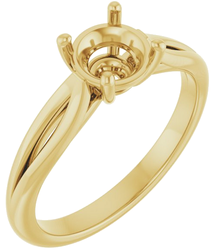 Sužadėtuvių Žiedas „Solitaire“ 14k yellow gold Round 6.5mm (1)