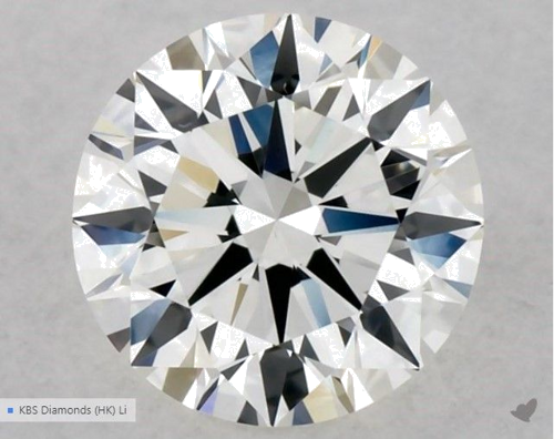 0.51 carat I-VVS2 Excellent cut Natūralus Round Deimantas (1)