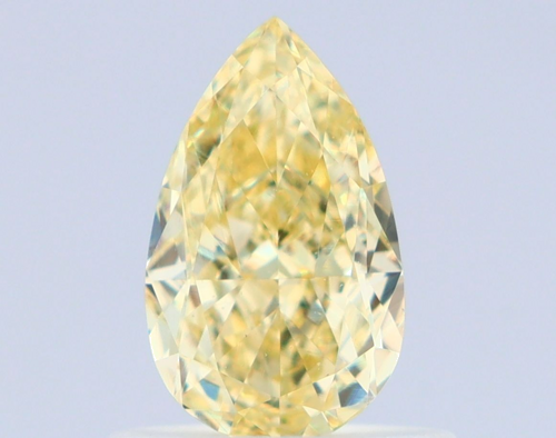 0.69 carat Fancy Yellow-VS2 Natūralus Pear Deimantas (1)