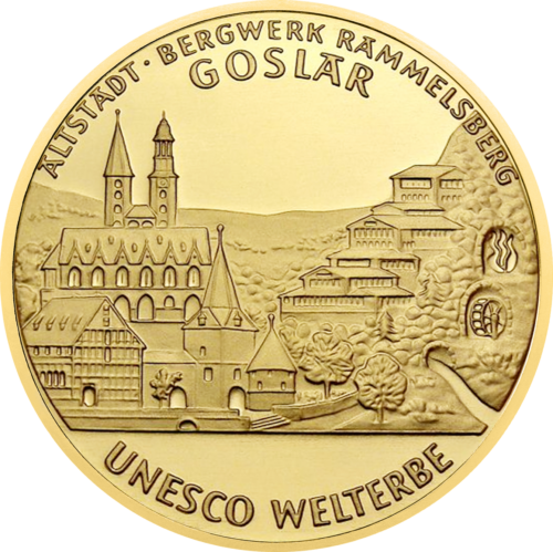 2008 Vokietija Goslaras 100 eurų auksinė moneta (1)