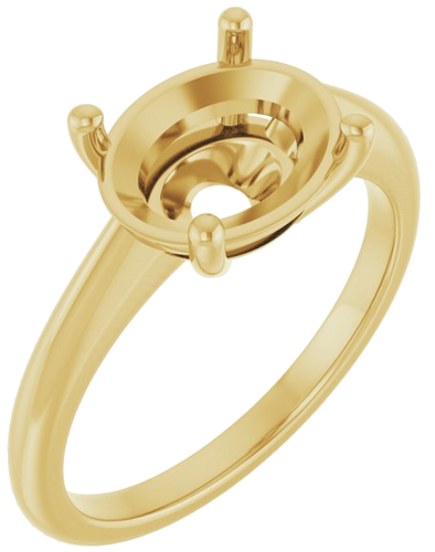 Sužadėtuvių Žiedas „Solitaire“ 14k yellow gold Oval 10mm x 8mm (1)