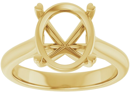 Sužadėtuvių Žiedas „Hearts on Top™“ 14k yellow gold Oval 11mm x 9mm (3)