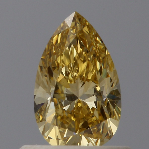 0.56 carat Fancy Intense Yellow-VS2 Natūralus Pear Deimantas (1)