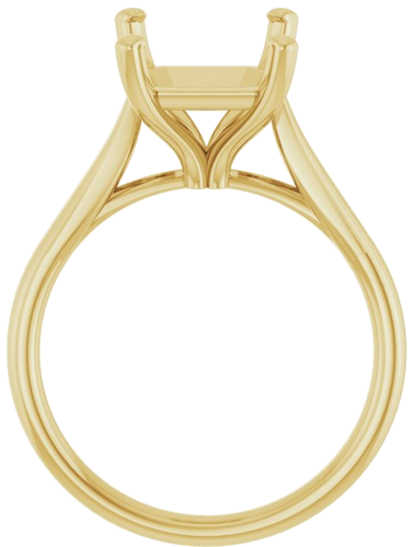 Sužadėtuvių Žiedas 18k yellow gold Emerald 11mm x 9mm (2)