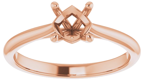 Sužadėtuvių Žiedas „Solitaire“ 18k rose gold Round 6mm (3)