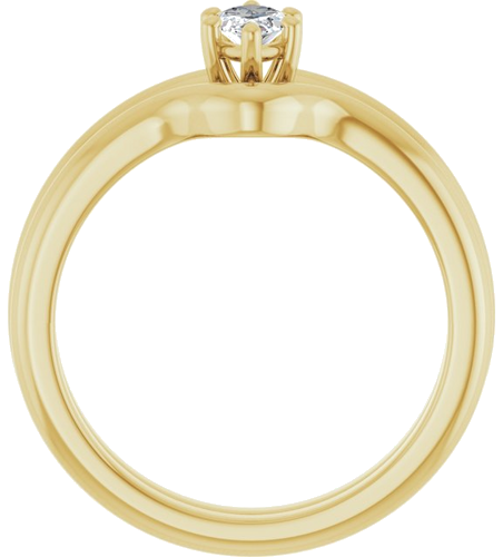 Sužadėtuvių Žiedas 14k yellow gold Marquise 7mm x 3.5mm (7)