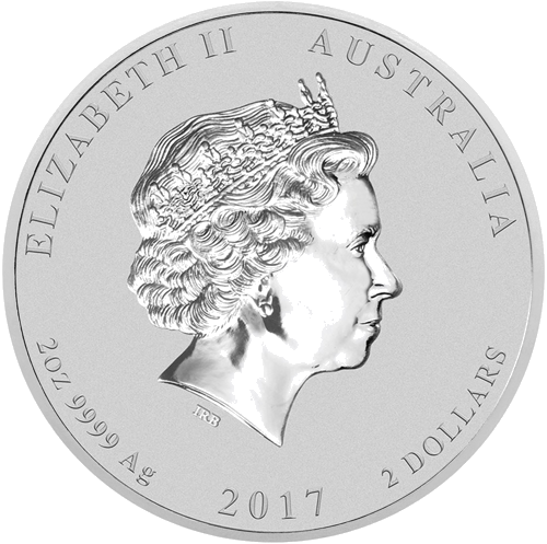 2 oz Година на Петелa 2017 (Lunar II) Австралия сребърна монета (2)