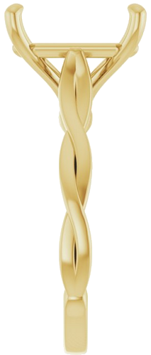 Sužadėtuvių Žiedas „Infinity-Inspired“ 14k yellow gold Emerald 11mm x 9mm (4)