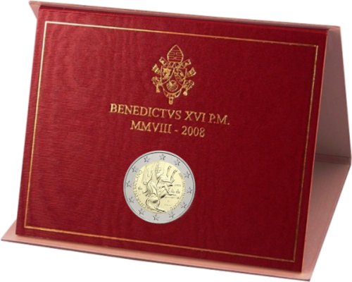 2008 Vatikanas Šv. Paulius 2 eurų moneta (4)