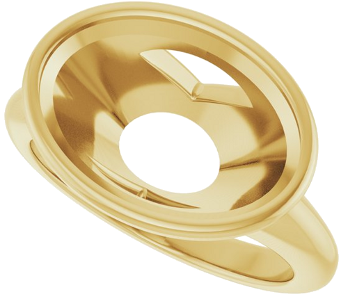 Sužadėtuvių Žiedas „Bezel-Set Solitaire“ 14k yellow gold Oval 14mm x 10mm (5)
