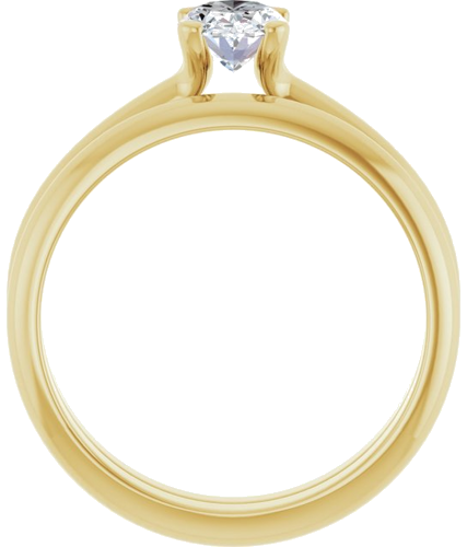 14K Yellow 7x5 mm Oval Solitaire Engagement Ring Mounting (7)