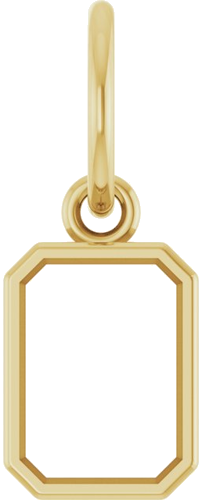 Pakabukas „Bezel-Set Solitaire Charm“ 14k yellow gold Emerald 7mm x 5mm (1)