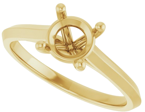 Sužadėtuvių Žiedas „Claw-Prong“ 10k yellow gold Round 6.5mm (5)