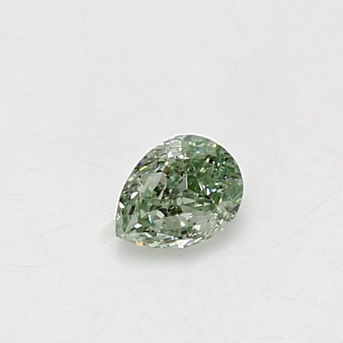 0.27 carat Fancy Intense Green-SI1 Natūralus Pear Deimantas (1)
