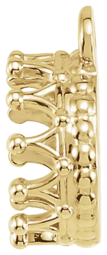 Pakabukas „Cabochon Crown“ 585 Geltonojo Aukso Round 8mm (2)