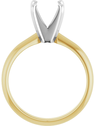 Sužadėtuvių Žiedas „Light Solitaire“ 585 Baltojo Ir Geltonojo Aukso Square 6mm (2)