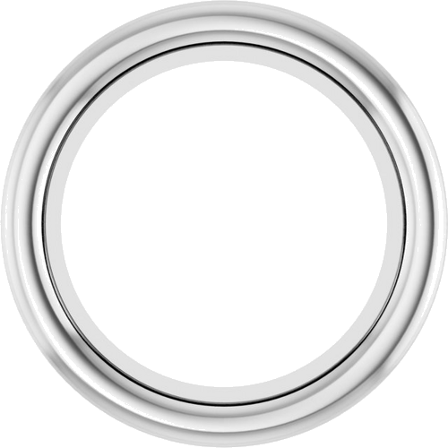 14K White 5.8 mm Round Bezel-Set Slide Pendant Mounting (1)