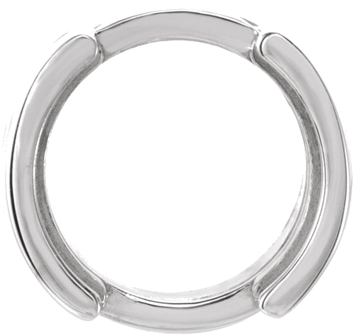 Pakabukas „Round Half-Bezel Slide“ 14k white gold Round 3.8mm (1)