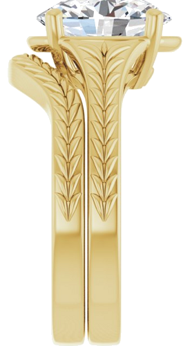 Sužadėtuvių Žiedas „Solitaire“ 14k yellow gold Oval 10mm x 8mm (9)