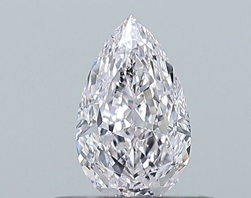 0.51 carat Faint Pink-SI1 Natūralus Pear Deimantas (1)
