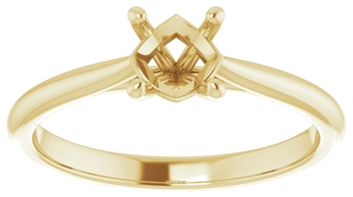 14K Yellow 5.5 mm Round Solitaire Engagement Ring Mounting (3)
