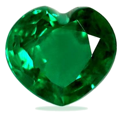 0.42 carat GREEN Heart Smaragdas (1)