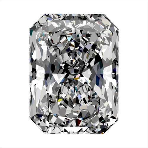 0.5 carat E-VS2 Natūralus Radiant Deimantas (1)