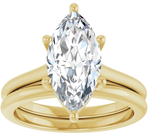 Sužadėtuvių Žiedas 14k yellow gold Marquise 14mm x 7mm (8)