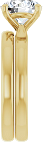 Sužadėtuvių Žiedas 14k yellow gold Round 8mm (9)