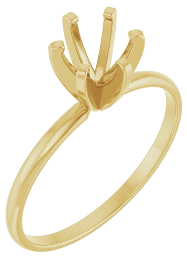 Sužadėtuvių Žiedas „Solitaire“ 14k yellow gold Round 5.8mm (1)
