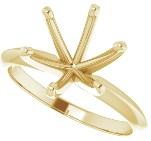 Sužadėtuvių Žiedas „Light Solitaire“ 585 Geltonojo Aukso Round 9.1mm x 9.7mm (5)